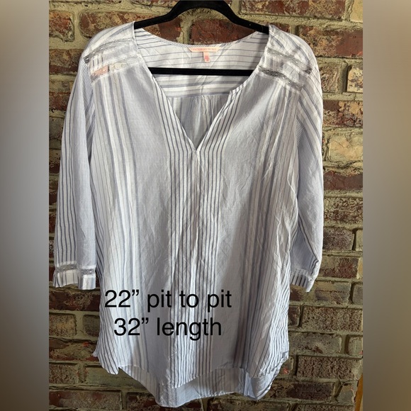 Victoria's Secret Tops - 💙 Victoria’s Secret Blue & White Striped Tunic Top | L